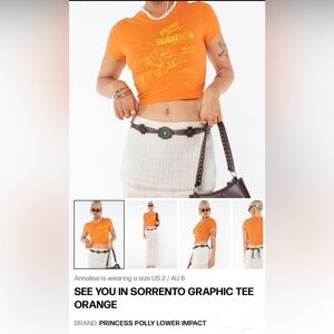 SEE YOU IN SORRENTO GRAPHIC TEE ORANGE
(New)